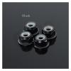 4pcs CNC Aluminum Flange Nylon Lock Nut M4 Multicolor for 1/10 1/14 RC Car Truck Crawler Drift TRX4 SCX10 Scania Universal Part (Color : Black 4pcs) view 2