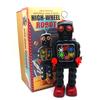 Charmgle Spring Wind-up Toys Desk Robot Adult Collection Toy, Photography Props Novelty Tinplate Toy Store Decoration Black view 4