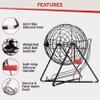 MR CHIPS Bingo Cage and Balls Set with 25 Jam Proof Shutter Slide Cards view 3
