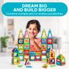 Discovery 100-Piece 3D Magnetic Tiles Set, Educational STEM Kids Toys, Ages 4+, Construction Building Block Creativity Kit, Engineering Development view 2