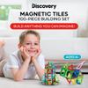 Discovery 100-Piece 3D Magnetic Tiles Set, Educational STEM Kids Toys, Ages 4+, Construction Building Block Creativity Kit, Engineering Development view 3