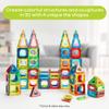 Discovery 100-Piece 3D Magnetic Tiles Set, Educational STEM Kids Toys, Ages 4+, Construction Building Block Creativity Kit, Engineering Development view 4