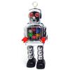 Charmgle Spring Wind-up Toys Desk Robot Adult Collection Toy, Photography Props Novelty Tinplate Toy Store Decoration Silver view 2