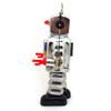 Charmgle Spring Wind-up Toys Desk Robot Adult Collection Toy, Photography Props Novelty Tinplate Toy Store Decoration Silver view 3