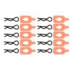 RC Body Clips Bent R Pins, RC Body Clips Pins Long Lasting Sturdy Anti Crack 10pcs Durable with 10 Handles for 1/18 RC Car (Orange) view 4