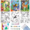3 Pack Paint by Numbers for Kids Ages 8-12, 10*8"Color by Number for Kids Framed Canvas with 17 Acrylic Paint Pots and 6 Brushes, Kids'paint by number, Arts and Crafts Art Supplies for Kids 9-12 view 1