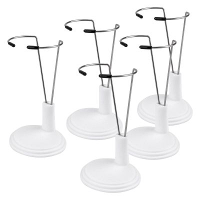 HMIEPRS 5pcs Doll Stand Display Holder, Stand Action Figure Display Rack, Doll Bracket Support Portable for Decoration Home Store Market (White)