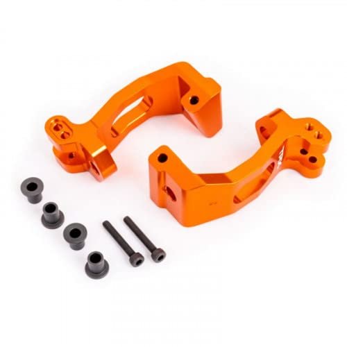 Traxxas 9532T Orange Aluminum Left and Right Caster Blocks C-Hub for Sledge