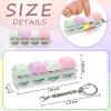 Keyboard Fidget Toys for Adults Keyboard Clicker with LED Light Keychain Fidget Sensory Fun Toys for Anxiety Decompression (Macaroon2, 4 in 1) view 2