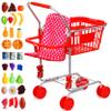 Shop 'N' Go Toy Shopping Cart for Kids and Toddler - Includes Food - Folds for Easy Storage - with Sturdy Metal Frame Pretend Play Food Role Play, Educational Toy (Doll Not Included) view 1