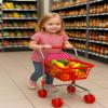 Shop 'N' Go Toy Shopping Cart for Kids and Toddler - Includes Food - Folds for Easy Storage - with Sturdy Metal Frame Pretend Play Food Role Play, Educational Toy (Doll Not Included) view 2