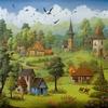 1000 Piece Jigsaw Puzzles for Adults Sunset Farm Birds Formation Wooden DIY Families Toys Gift for Home 29.5 x 19.6 in view 1