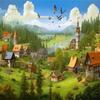 1000 Piece Jigsaw Puzzles for Adults Sunset Farm Birds Formation Wooden DIY Families Toys Gift for Home 29.5 x 19.6 in view 1