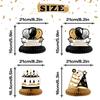 LINGTEER Happy 23rd Birthday Black & Gold Paper Table Topper Centerpieces Set - 8 Pcs Cake Star Balloon 23 Years Old Birthday 23rd Bday Party Gift Decorations Sign. view 2