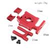 Aluminium Sliding Motor Mount and Motor Mount Plate Center Diff Mount for Arrma Kraton 6S Typhon 6S Outcast 6S Felony Talion Mojave Upgrade Parts (Red) view 2