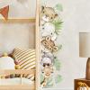 55.12 x 15.75 InchWatercolor Jungle Animal Wall Decals Tiger Elephant Zebra Giraffe Hippo Forest Wall Stickers Removable Peel and Stick Stickers for Baby Nursery Playroom Bedroom Classroom view 2