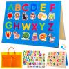 Foldable,Freestanding Felt Flannel Board Set for Toddlers,With 75 Felt Learning Letters Numbers Pieces,Double-Sided,With Storage Bag,for Parent-Child Story Time,Preschool,Classroom,Journey Time view 1