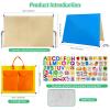 Foldable,Freestanding Felt Flannel Board Set for Toddlers,With 75 Felt Learning Letters Numbers Pieces,Double-Sided,With Storage Bag,for Parent-Child Story Time,Preschool,Classroom,Journey Time view 2