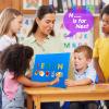 Foldable,Freestanding Felt Flannel Board Set for Toddlers,With 75 Felt Learning Letters Numbers Pieces,Double-Sided,With Storage Bag,for Parent-Child Story Time,Preschool,Classroom,Journey Time view 4