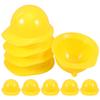 10 Pack Dollhouse Toy Construction Hard Hats, Bulk Plastic Worker Kids Party Hat, Birthday for Construction Birthday Party, Childrens Engineer,Building Dress Up Cap, Theme Favors (Yellow) view 1