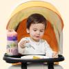 Wekvgz Stroller Snack Tray with Cup Holder Universal Stroller Food Tray Removable, Non-Slip Grip Clip for Stroller Bar Reusable Stroller Snacks Holder for Strollers with Round Armrests view 2