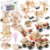 16 in 1 STEM Kits for Kids Ages 10-12, DIY Stem Craft Projects, Kids Wood Building Toys, Wooden 3D Puzzles Model Kit for Boys to Build,Educational Science Set for Age 8 9 10 11 12 Year view 1