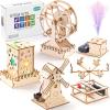 16 in 1 STEM Kits for Kids Ages 10-12, DIY Stem Craft Projects, Kids Wood Building Toys, Wooden 3D Puzzles Model Kit for Boys to Build,Educational Science Set for Age 8 9 10 11 12 Year view 3