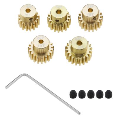 5pcs 32DP 3.17mm Sprocket Motor Gears Set 16T 17T 18T 19T 20T for 1/10 RC Car 3650 540 550 Brushless Motor Shaft Sprocket Replacement Parts