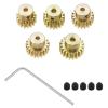 5pcs 32DP 3.17mm Sprocket Motor Gears Set 16T 17T 18T 19T 20T for 1/10 RC Car 3650 540 550 Brushless Motor Shaft Sprocket Replacement Parts view 1