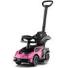 GLACER 3-in-1 Licensed Lamborghini Ride on Push Car, Kids Toy Stroller w/Push Handle, Armrest Guardrail, Under Seat Storage, Horn, Extendable Footrest, Sliding Walker for Boys & Girls (Pink) view 1