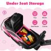 GLACER 3-in-1 Licensed Lamborghini Ride on Push Car, Kids Toy Stroller w/Push Handle, Armrest Guardrail, Under Seat Storage, Horn, Extendable Footrest, Sliding Walker for Boys & Girls (Pink) view 4