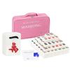 AzulHome Chinese Mahjong Game Set, 144 Large Melamine Mahjong Tiles (1.57'', Ivory) with 4 Dices and One Storage Bag, Complete Traditional Mahjong Tile Set, Majiang, Lunar New Year Gift view 1