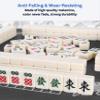 AzulHome Mahjong Game Set, Complete Traditional Mahjong Game, X-Large 144 Numbered Melamine Tiles with 2 Dices, One Storage Bag (Light Green) view 3