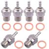 CrazyHobby N4#4 NO.4 Glow Plug 70117 Medium Hot Spark Nitro Engine Parts for Traxxas HPI HSP Kyosho Redcat 1/8 1/10 RC Car Truck Buggy Replace OS 8 (6PCS) view 2