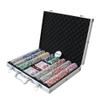 THUNDERBAY 500 Clay Composite Poker Chips Set with Aluminum Case, Two Decks of Playing Cards, Dealer and Blind Button&5 Dices for Poker, Texas Hold'em, Blackjack, Casino Games at Home view 1