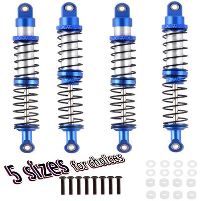hopsupRC 100mm Front Rear Shocks Absorber Damper Upgrades for 1/10 RC Hobby Cars,4PCS 7075 Aluminum Full Metal RC Shocks Absorber,Navy Blue