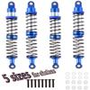 hopsupRC 100mm Front Rear Shocks Absorber Damper Upgrades for 1/10 RC Hobby Cars,4PCS 7075 Aluminum Full Metal RC Shocks Absorber,Navy Blue view 1