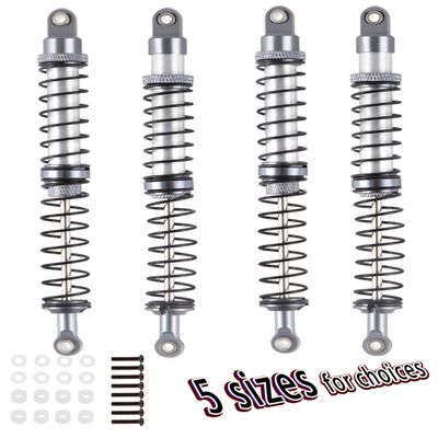 hopsupRC 120mm 7075 Front Rear Shocks Absorber Damper Upgrades for 1/10 RC Hobby Cars,4PCS Aluminum Full Metal RC Shocks Absorber,Titanium