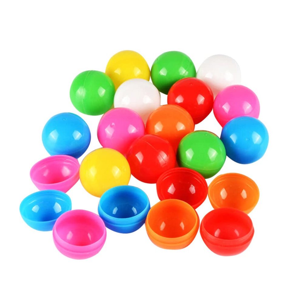 Kisangel Balls 100pcs Hollow Bingo Lotto Game Ball 3.5cm Plastic Raffle Balls Halloween Table Activity Fillable Vending Machine Numbered Table Tennis