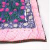 Aashita Creations Toddler Hand Work Kantha Cotton Baby Quilt, Bedspread Throw Floral Printed Baby Quilt_1127 view 4
