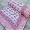 Aashita Creations Toddler Hand Work Kantha Cotton Baby Quilt, Bedspread Throw Floral Printed Baby Quilt_1023 view 2