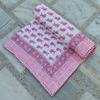 Aashita Creations Toddler Hand Work Kantha Cotton Baby Quilt, Bedspread Throw Floral Printed Baby Quilt_1023 view 3
