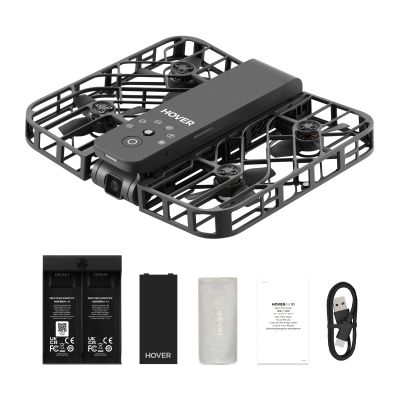 HOVERAir X1 Drone with Camera, Self-Flying Camera Drone with Follow Me Mode, Foldable Mini Drone with HDR Video Capture, Palm Takeoff, Intelligent Flight Paths, Hands-Free Control Black (Combo)