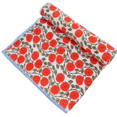 Aashita Creations Toddler Hand Work Kantha Cotton Baby Quilt, Bedspread Throw Floral Printed Baby Quilt_1079