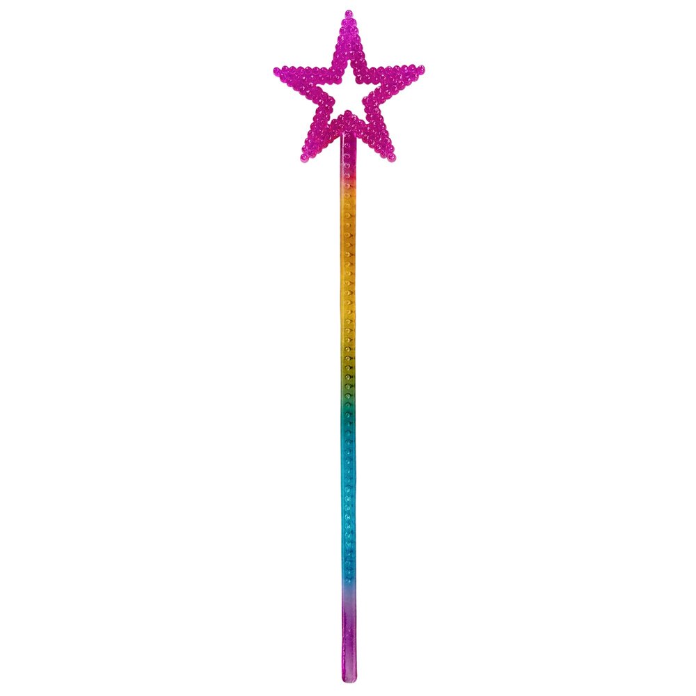 MYUBWTF Ridescence 13 Inches Star Wand Elf baton, Angel Star Magic Wand, Silver Fairy Princess Plating, Silver Stars Stick for Girl's Princess Costume Girl's elf costume
