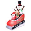 Occasions AIRFLOWZ Inflatable Santa Sleigh Ride 8FT, 8 ft Tall, Red view 1