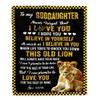 CenturyTee Personalized to My Goddaughter Blanket from Godmother This Old Lion Love You Goddaughter Birthday Graduation Christmas Customized Bed Fleece Blanket (30 x 40 in Baby Size) view 1
