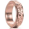 King Ring 6mm Spinner Hammered Ring  Stress Relief Fidget Ring for Men & Women K39V2  Rose 10 view 1