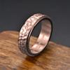 King Ring 6mm Spinner Hammered Ring  Stress Relief Fidget Ring for Men & Women K39V2  Rose 10 view 2