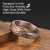 King Ring 6mm Spinner Hammered Ring  Stress Relief Fidget Ring for Men & Women K39V2  Rose 10 view 3